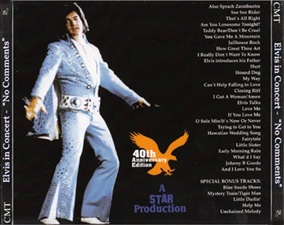 The King Elvis Presley, Import, 2017, Elvis In Concert - 'No Comments'