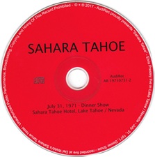 The King Elvis Presley, Import, 2017, Sahara Tahoe