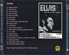 The King Elvis Presley, Import, 2019, Kentucky Rain Back By Popular Request