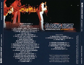 The King Elvis Presley, Import, 2021, Closing Night