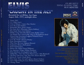 The King Elvis Presley, Back Cover / CD / Caught In The Act / 2027-2 / 2002