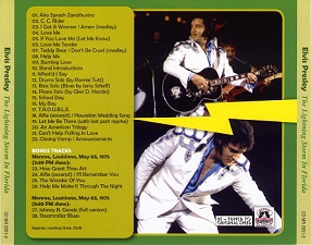 The King Elvis Presley, Back Cover / CD / The Lightning Storm In Florida / 2051-2 / 2006
