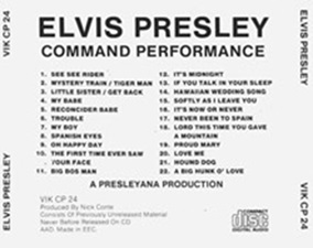 The King Elvis Presley, Other, 1990, Command Performance And More