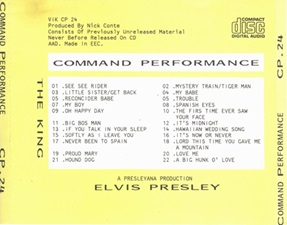 The King Elvis Presley, Other, 1990, Command Performance And More Second Pressing