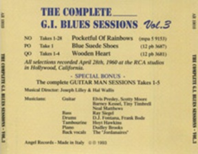 The King Elvis Presley, Other, 1993, The Complete G.I. Blues Sessions Vol.3