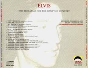 The King Elvis Presley, Other, 1993, The Rehearsel For The Hampton Concert