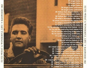 The King Elvis Presley, Other, 1993, What A Wonderful Life