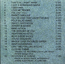 The King Elvis Presley, Other, 1994, Standing Room Only