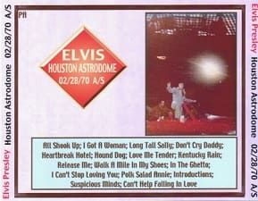 The King Elvis Presley, CDR PA, February 28, 1970, Houston