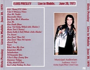 The King Elvis Presley, CDR PA, June 20, 1973, Mobile, Alabama