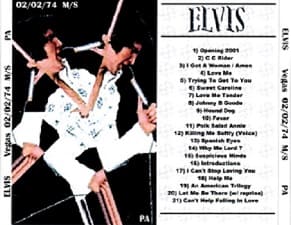 The King Elvis Presley, CDR PA, February 2, 1974, Las Vegas, Nevada, Vegas