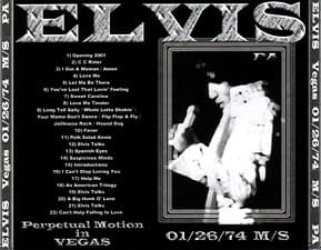 The King Elvis Presley, CDR PA, January 26, 1974, Las Vegas, Nevada, Perpetual Motion In Vegas