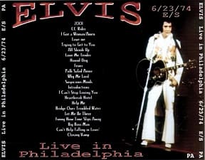 The King Elvis Presley, CDR PA, June 23, 1974, Philadelphia, Pennsylvania, Live In Philadelphia