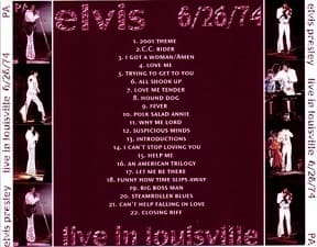 The King Elvis Presley, CDR PA, June 26, 1974, Louisville, Kentucky, Live In Louisville