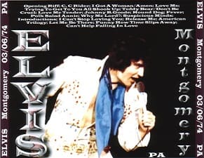 The King Elvis Presley, CDR PA, March 6, 1974, Montgomery, Alabama, Montgomery