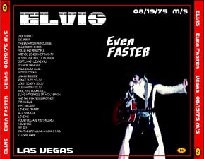 The King Elvis Presley, CDR PA, Augustus 19, 1975, Las Vegas, Nevada, Even Faster