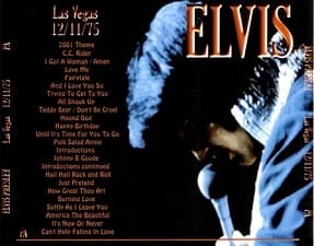 The King Elvis Presley, CDR PA, December 11, 1975, Las Vegas, Nevada, Las Vegas