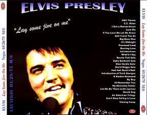 The King Elvis Presley, CDR PA, March 28, 1975, Las Vegas, Nevada, Lay Some Jive On Me