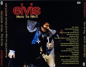 The King Elvis Presley, CDR PA, March 31, 1975, Las Vegas, Nevada, Here To Sing