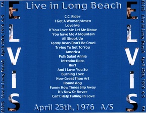 The King Elvis Presley, CDR PA, April 25, 1976, Long Beach, California, Live In Long Beach