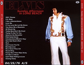 The King Elvis Presley, CDR PA, April 25, 1976, Long Beach, California, Sunday Afternoon In Long Beach
