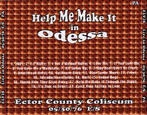 The King Elvis Presley, CDR PA, May 30, 1976, Odessa, Texas, Help Me Make It In Odessa