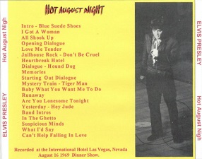 The King Elvis Presley, CD CDR Other, 1969, Hot August Night