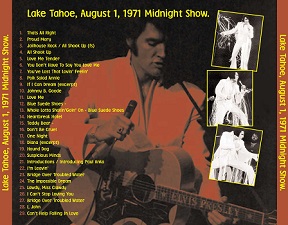 The King Elvis Presley, CD CDR Other, 1971, Lake Tahoe Show