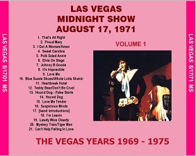 The King Elvis Presley, CD CDR Other, 1971, The Vegas Years 1969-1975 Volume 1