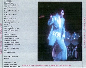 The King Elvis Presley, CD CDR Other, 1972, Live Buffalo 72