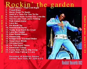 The King Elvis Presley, CD CDR Other, 1972, Rockin' The Garden