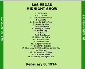 The King Elvis Presley, CD CDR Other, 1974, Live In Las Vegas