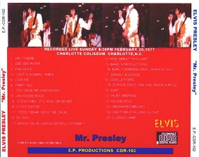 The King Elvis Presley, CD CDR Other, 1977, Mr. Presley