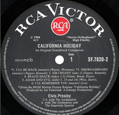 The King Elvis Presley, LP, FTD, 506020-975188, December 1, 2024, California Holiday