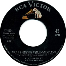 The King Elvis Presley, single, RCA 47-8134, January 29, 1963, One Broken Heart For Sale / They Remind Me Too Much Of You