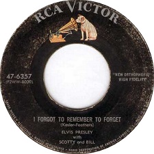 The King Elvis Presley, Sun Side A, Single, RCA 20-6357, 1955, Mystery Train / I Forgot To Remember To Forget